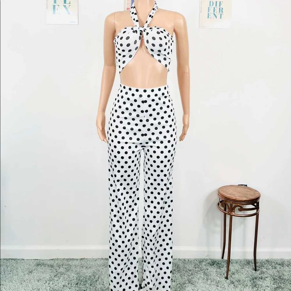 Polka Dot Pant Set: XL